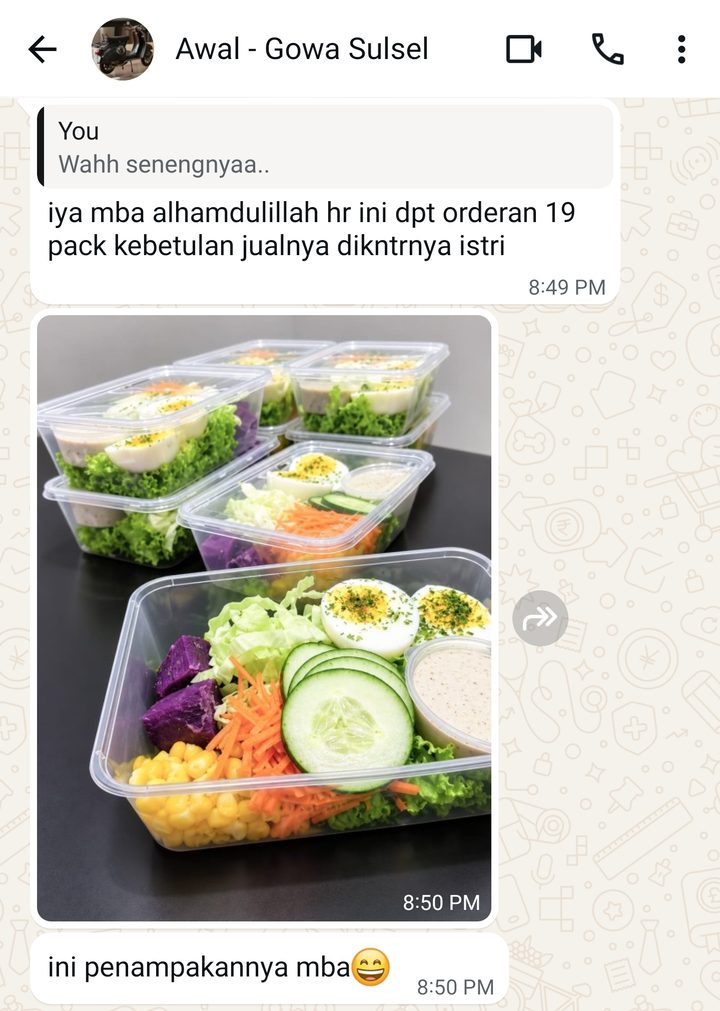 Testimoni pembeli via WhatsApp